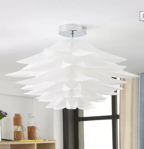 Witte Rimon bloemenplafondlamp