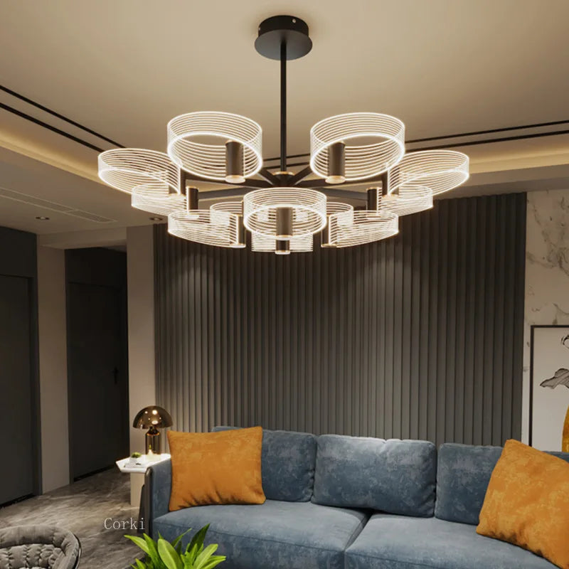 minimalistische noordse led-kroonluchter van acryl creatief modern design