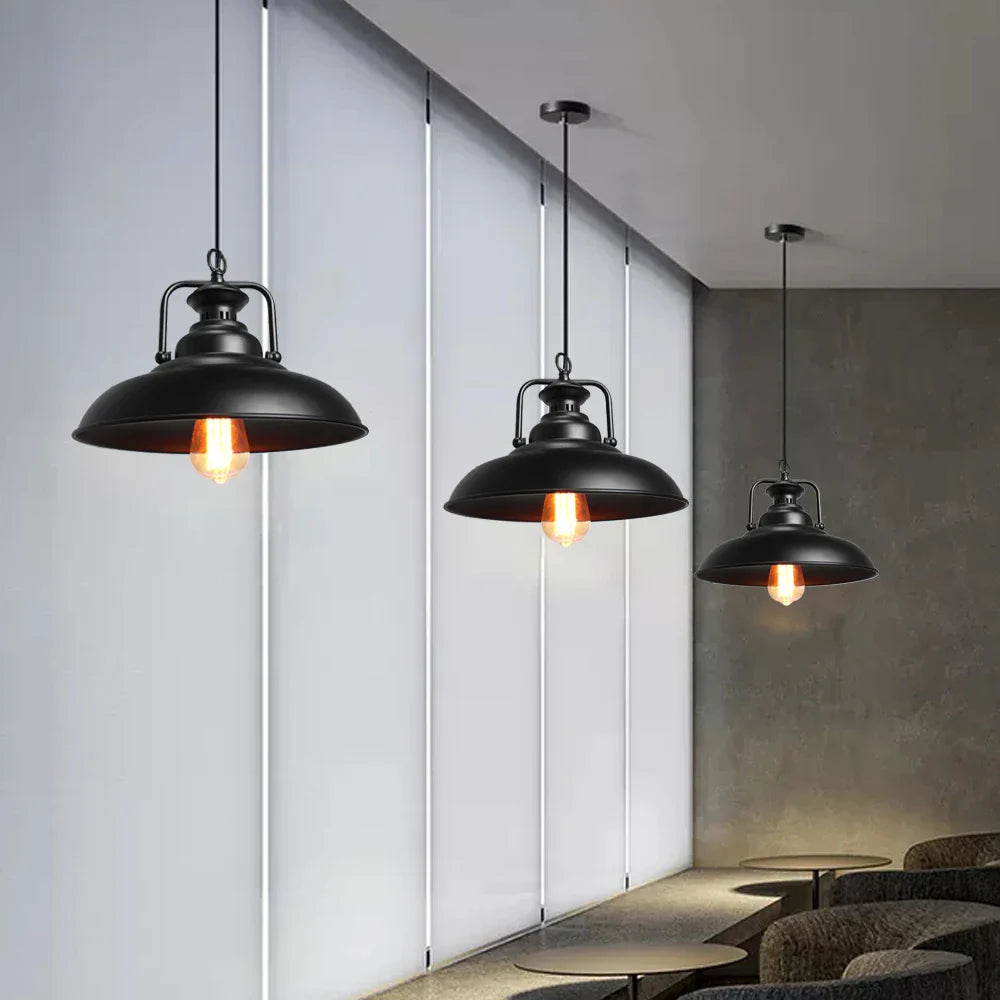 Vintage metalen loft hanglamp