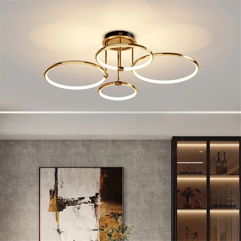 postmoderne led-ringkroonluchter voor moderne noordse decoratie