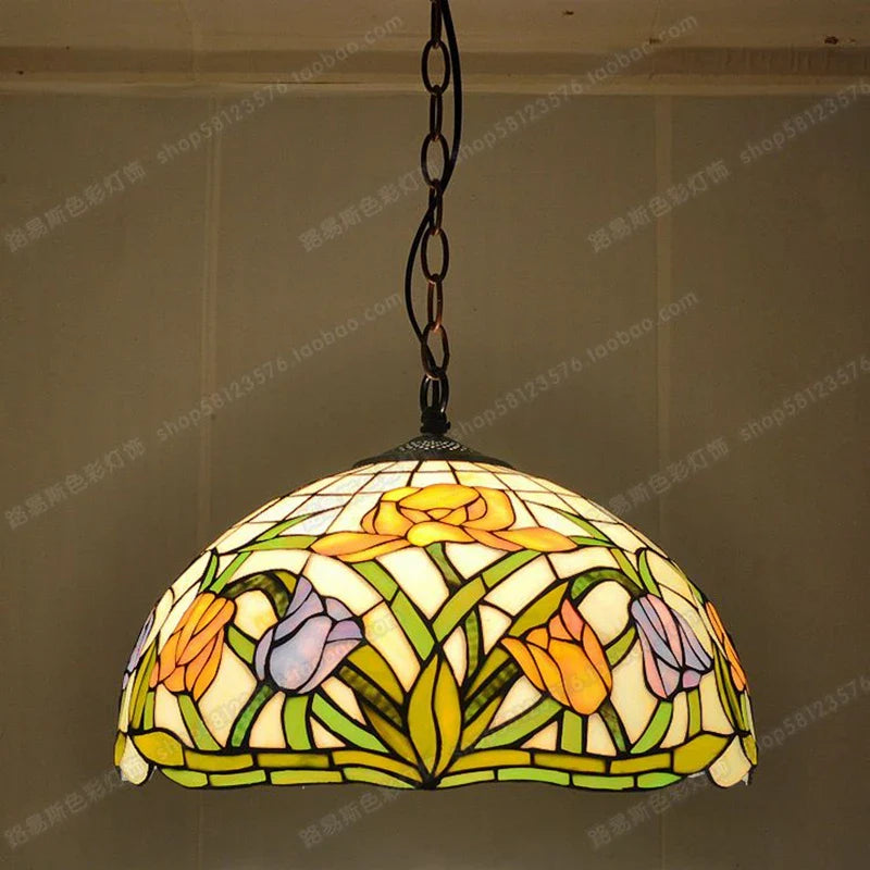 Elegante vintage glazen kroonluchter