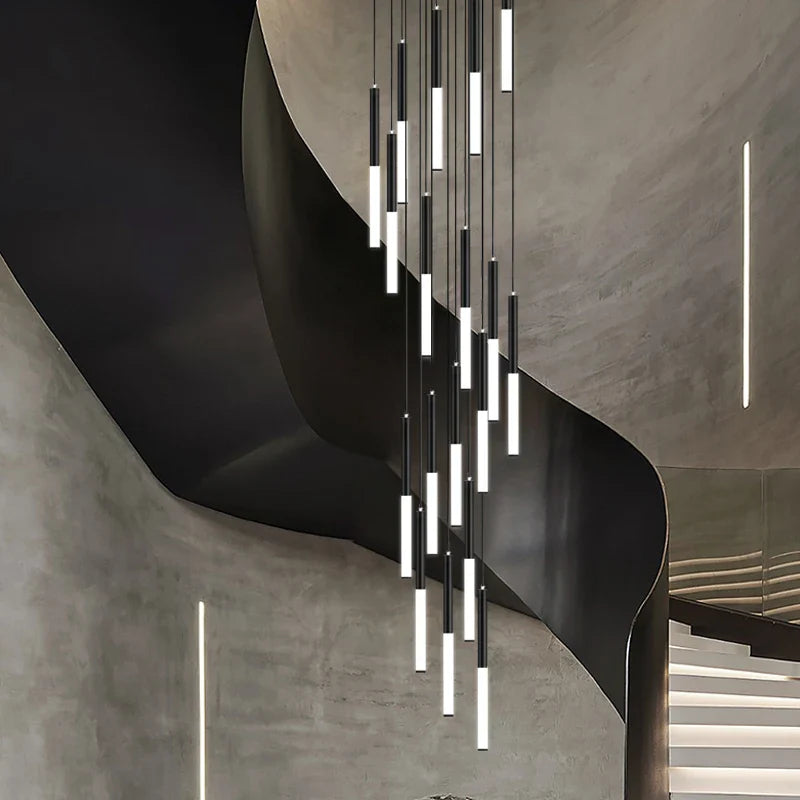 moderne spiraalvormige hanglamp met porselein- en glaslook