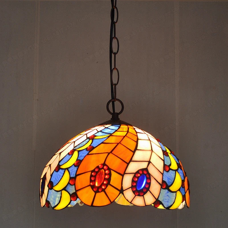 Eigentijdse Tiffany lamp van lucite
