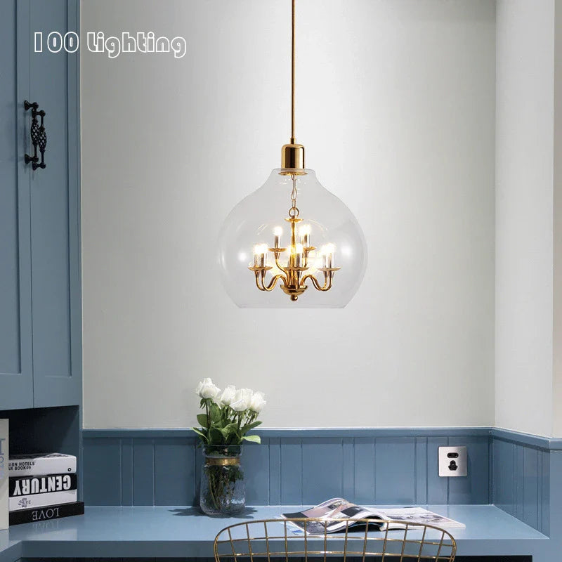 glazen kroonluchters voor loft- en restaurantdecoratie