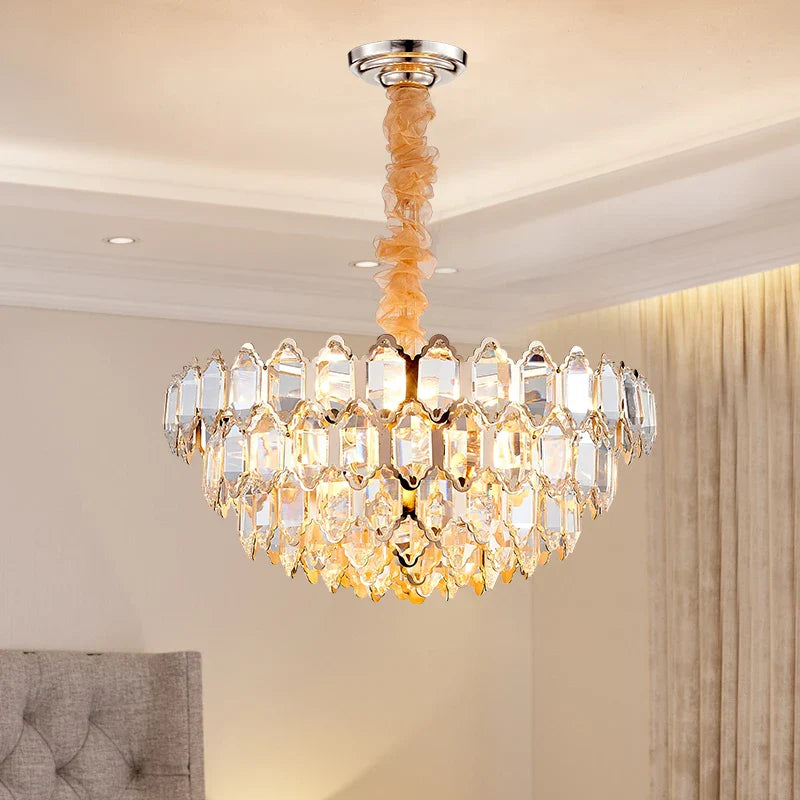 moderne kristallen kroonluchter met led-verlichting