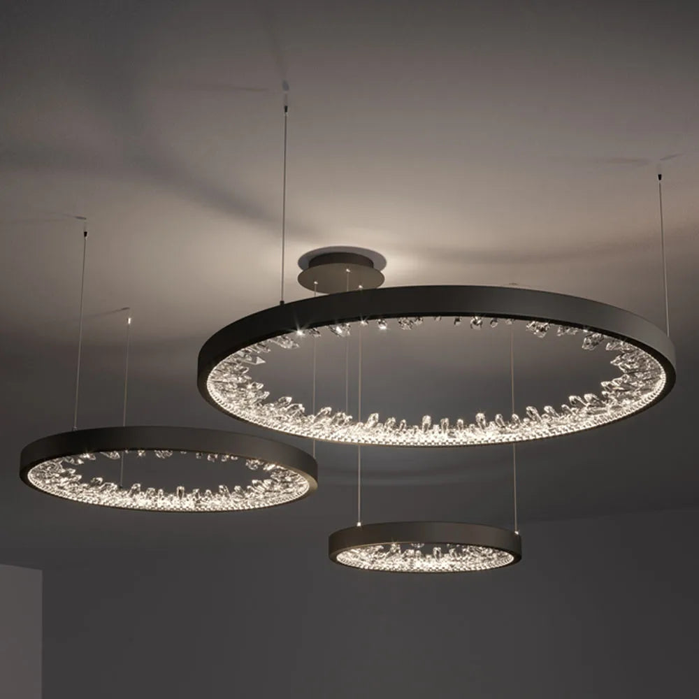 lichte designkroonluchter van kristal voor moderne binnenhuisdecoratie