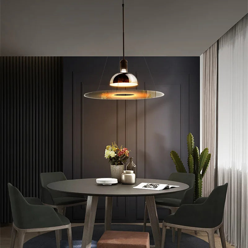 Italiaans modern rond design kunstkroonluchter vliegende schotel
