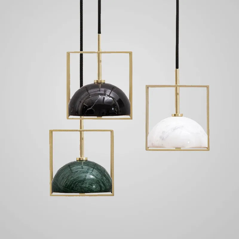 moderne kroonluchter van natuursteen voor minimalistische decoratie