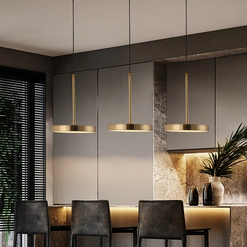 noordse eenvoudige led-kroonluchter van acryl voor restaurant en café