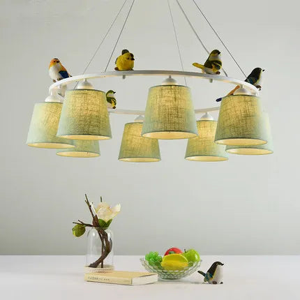 Romantische elegante LED-kroonluchter met vogels