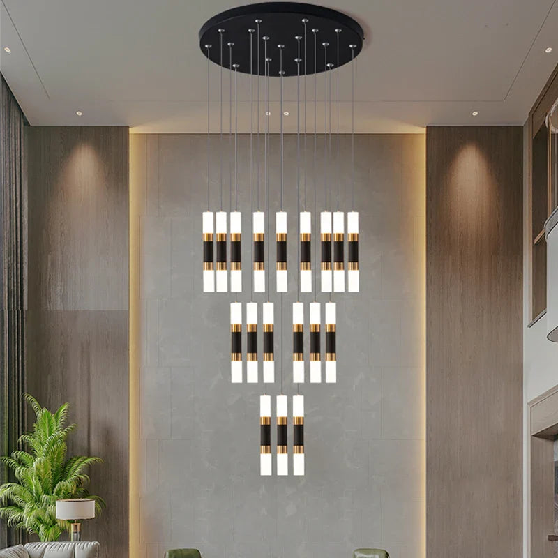moderne led-kroonluchter in acryl voor creatieve ruimtes