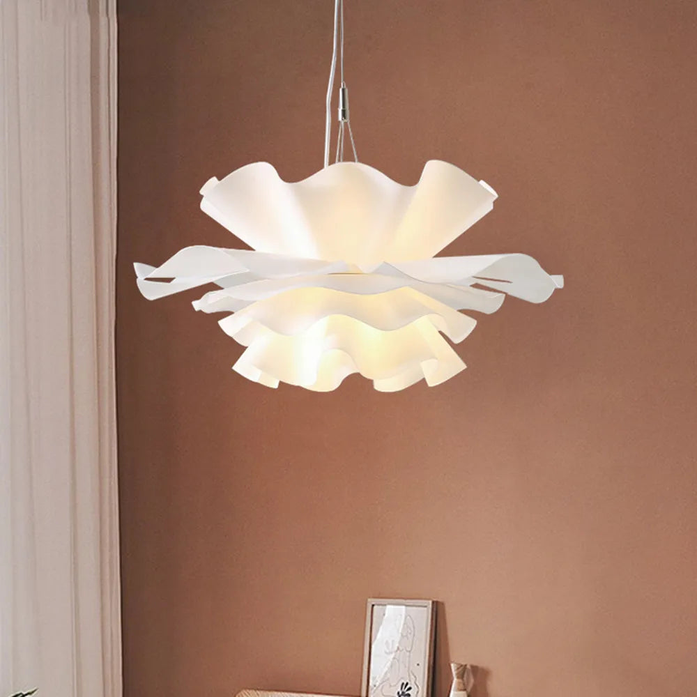 Witte bloemen kroonluchter Scandinavisch design hanglamp voor slaapkamer woonkamer bar eetkamer kinderkamer Deense hanglamp