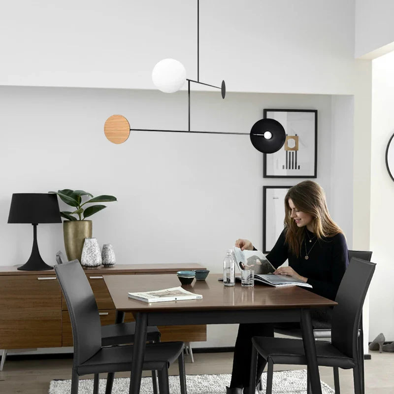 minimalistische retro design kroonluchter voor eigentijds interieur