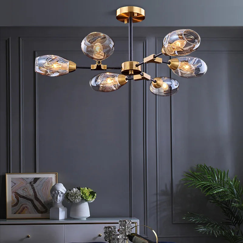 transparante glazen kroonluchter voor elegant design interieur