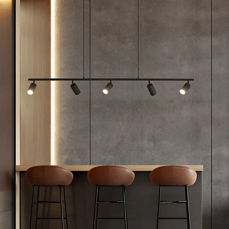 Retro industriële lange hanglamp