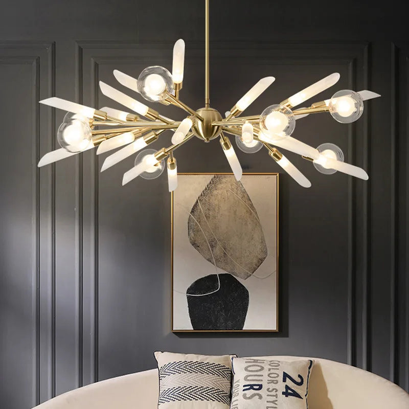 Scandinavische glazen kroonluchter postmodern design voor interieurdecoratie