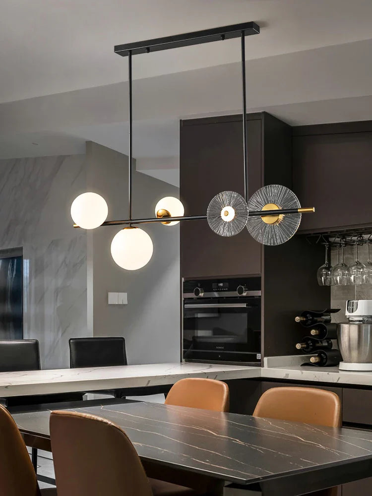 Elegante Scandinavische glazen LED kroonluchter
