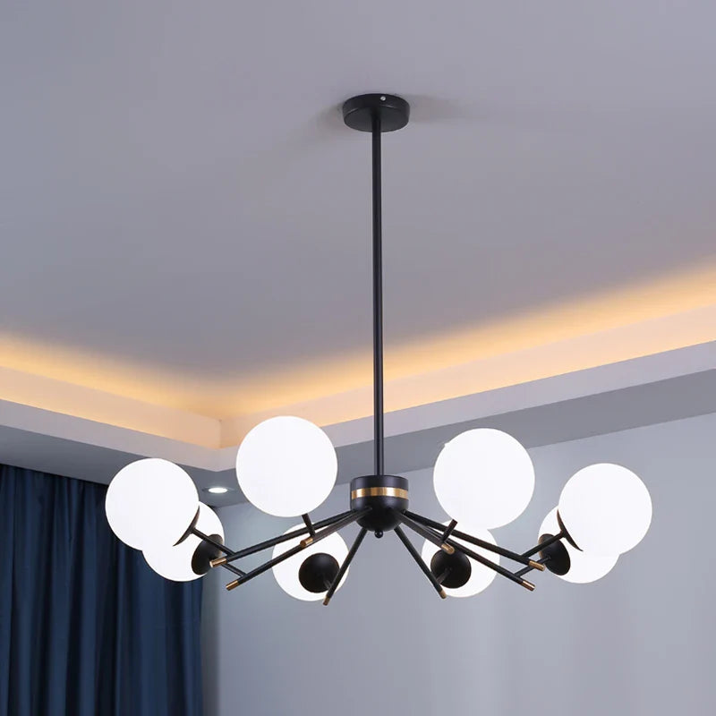 Moderne transparante bolvormige lamp
