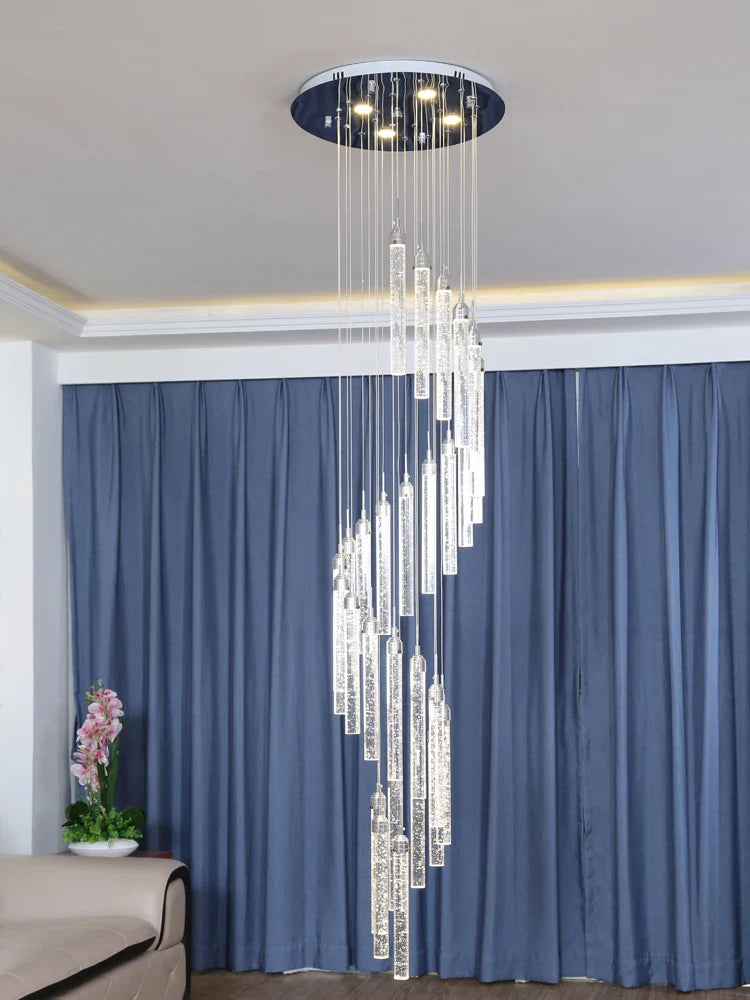 xl spiraalvormige led-kroonluchter voor elegante binnenverlichting