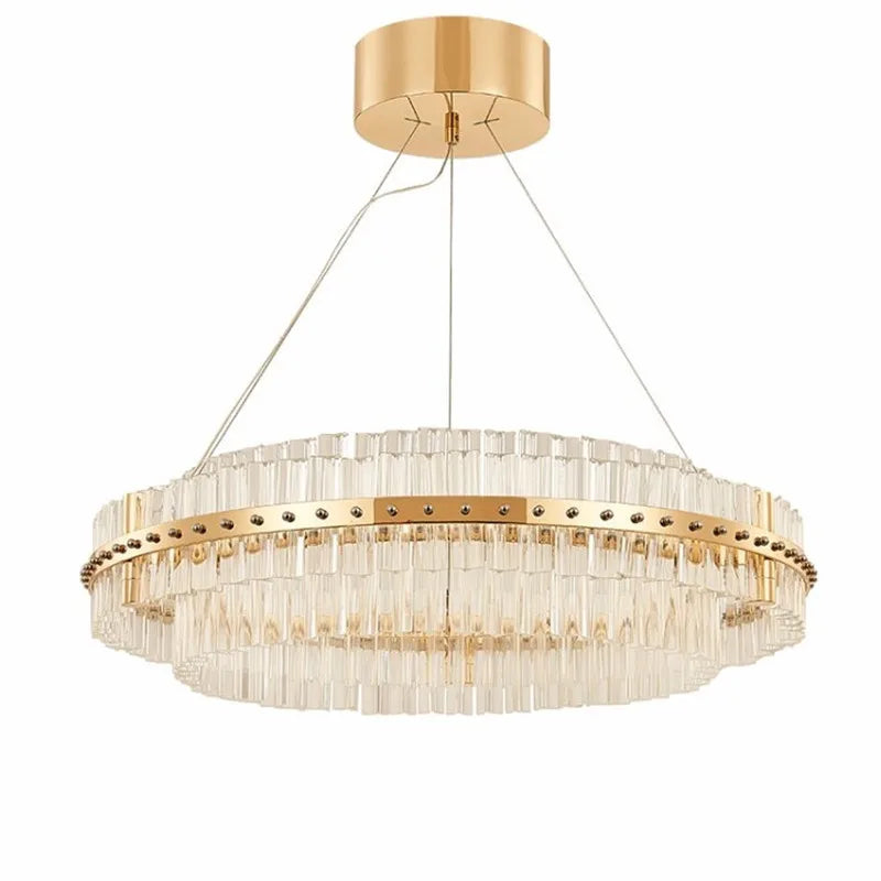 moderne hangende kristallen kroonluchter met creatieve strepen