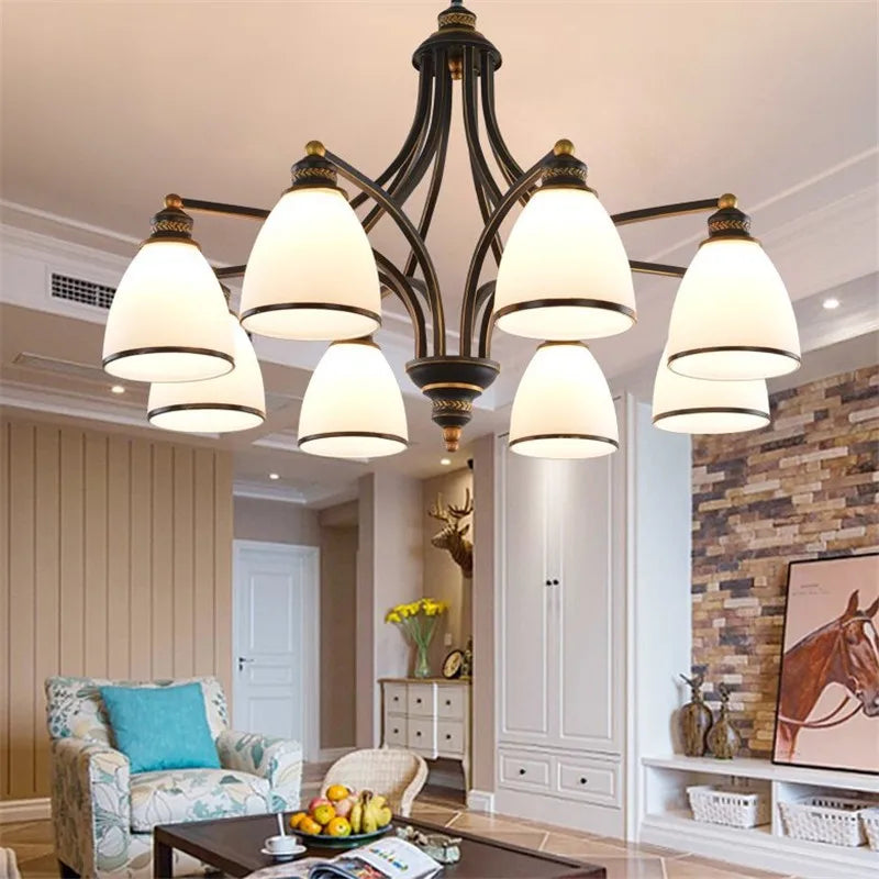 moderne glazen hanglamp voor elegante verlichting