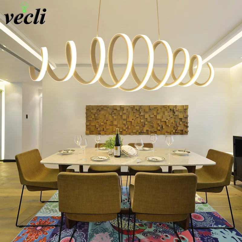 moderne aluminium hanglamp met geïntegreerde led-verlichting