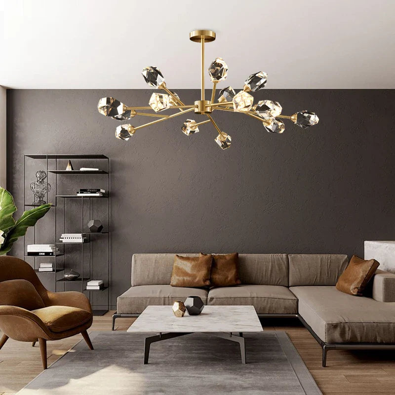 moderne kristallen kroonluchter voor elegante en luxe interieurdecoratie