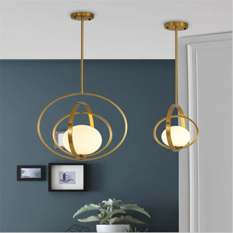 ronde glazen Scandinavische minimalistische kroonluchter luxe design