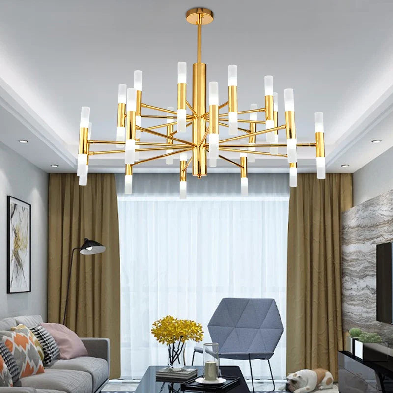 Luxe minimalistische verticale hanglamp
