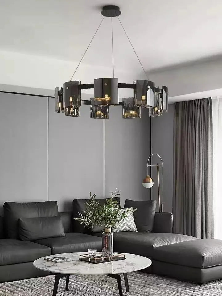 eenvoudige luxe moderne noordse led glazen hanglamp