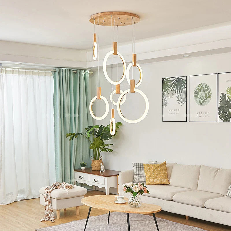 led hangende kroonluchter loft stijl voor trap