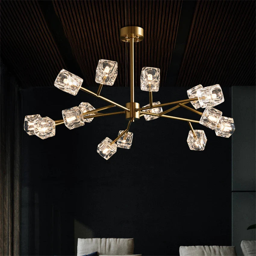 Moderne elegante LED kubus kroonluchter
