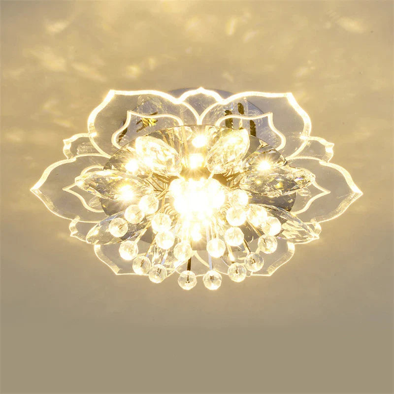kristallen plafondlamp bloemen kroonluchter binnenverlichting