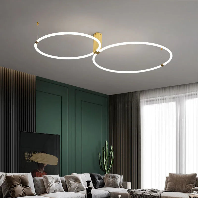 moderne ronde acryl kroonluchters met 360 graden verlichting
