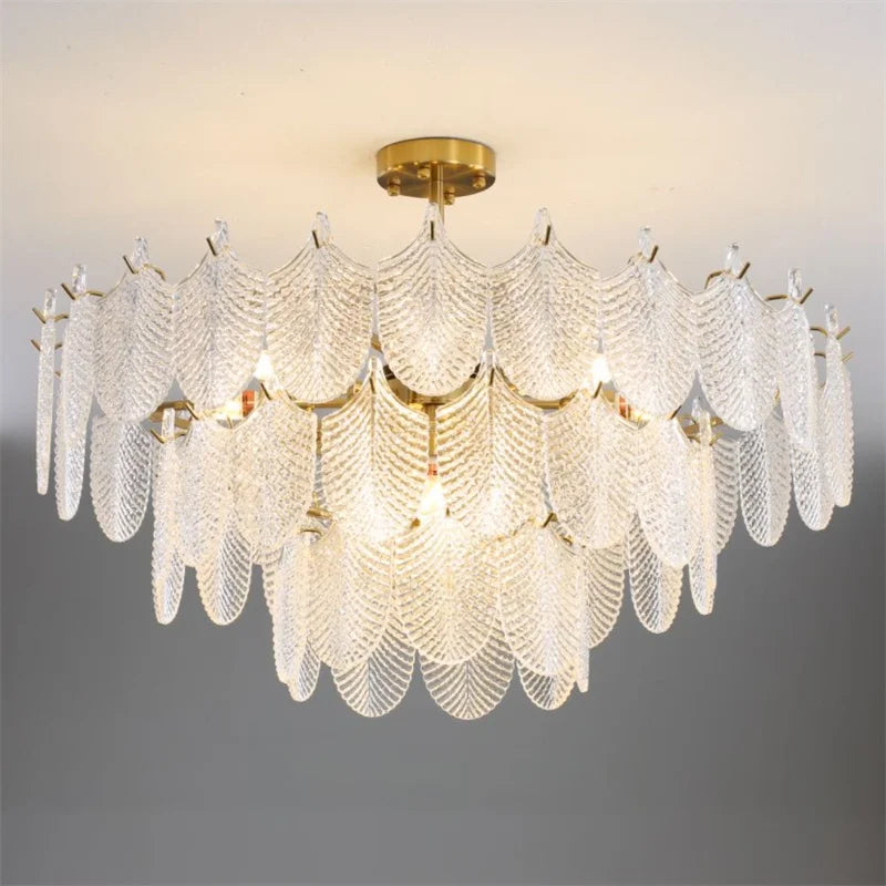 luxe glazen kroonluchter voor elegante en moderne binnenhuisdecoratie