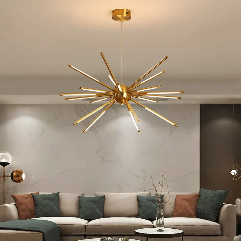 vintage spoutnik design kroonluchter met ijzeren takken