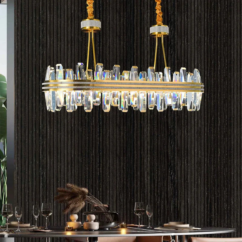 ronde postmoderne design kristallen kroonluchter voor een creatief interieur