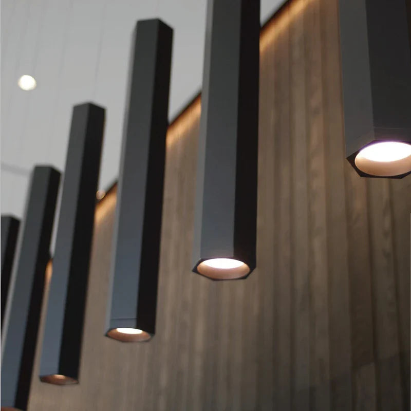moderne hexagonale kroonluchter voor creatieve industriële decoratie