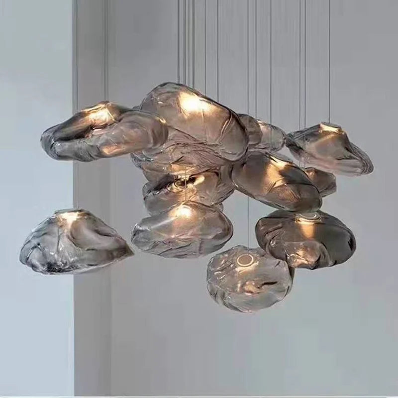 luxe glazen led-kroonluchter postmoderne noordelijke creatieve stijl