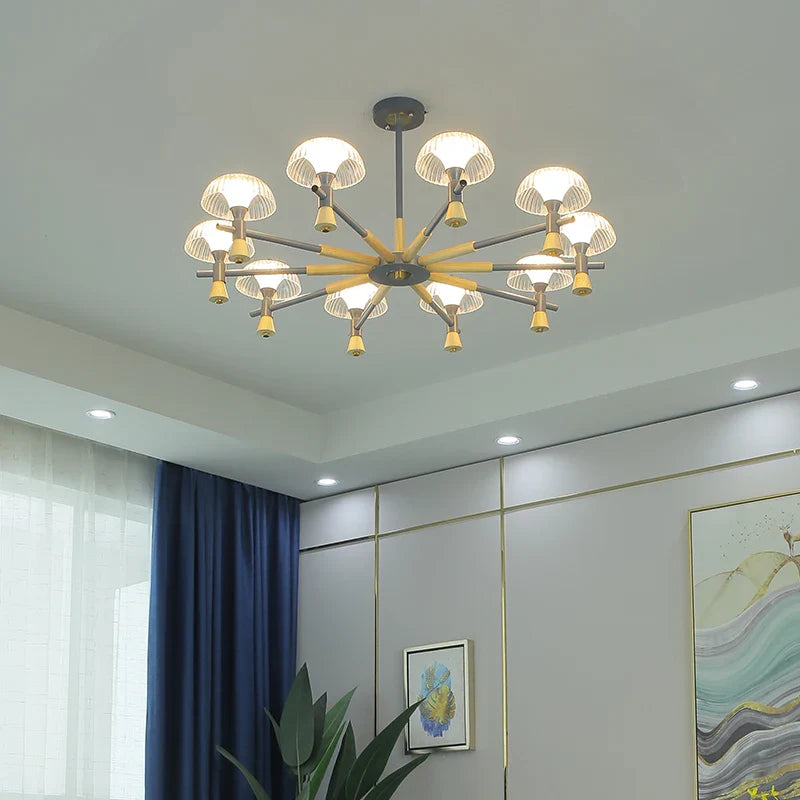 noordse luxe led-kroonluchter in kwallenstijl minimalistische moderne verlichting