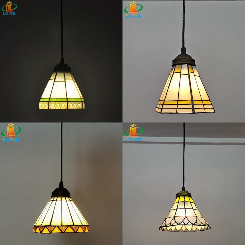 Tiffany-stijl glazen kroonluchter voor elegante binnenhuisdecoratie