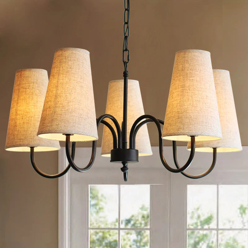 moderne retro stoffen kroonluchter voor elegant interieur