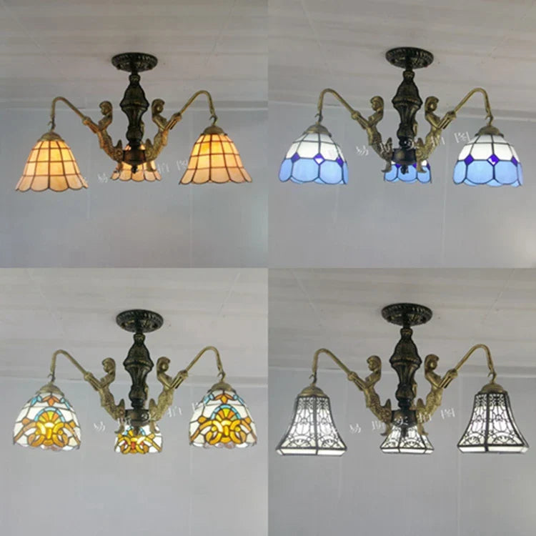 mediterrane Tiffany zeemeermin hanglamp voor creatief interieur