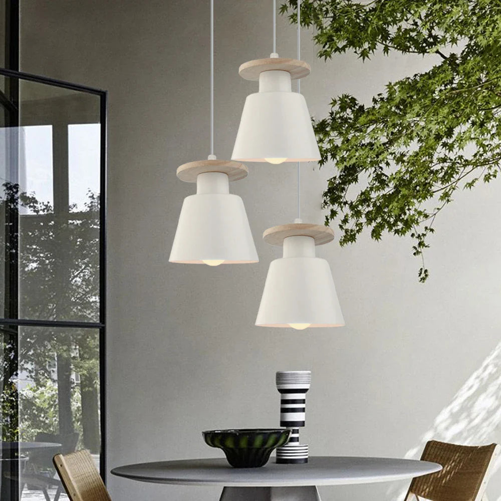 Moderne Scandinavische houten hanglamp