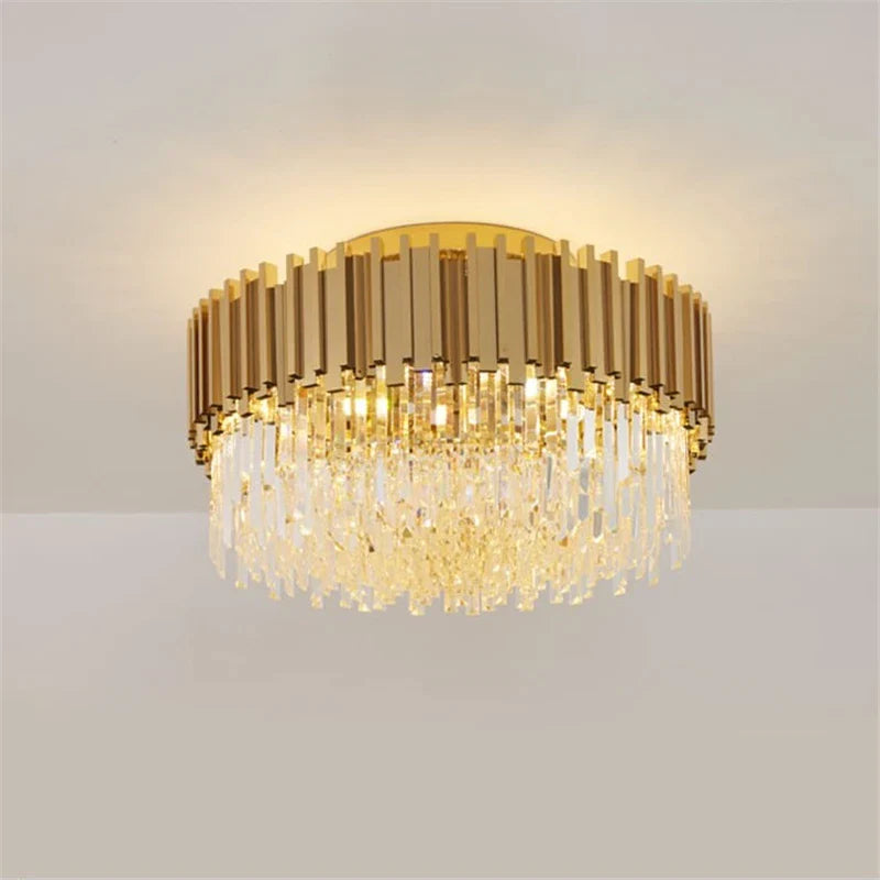 Design hanglampen met gouden kristal