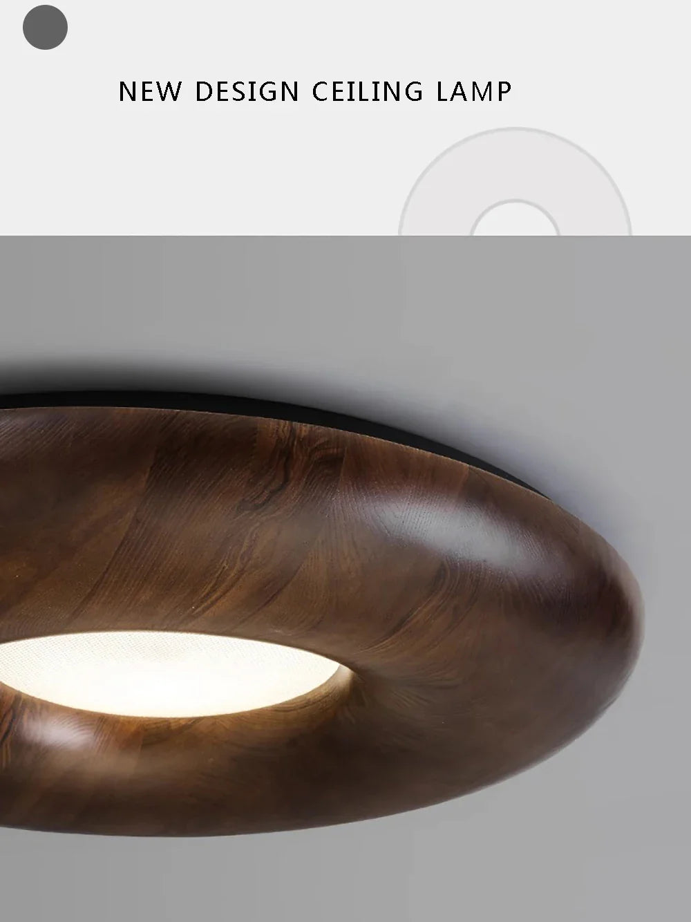 Elegante houten LED-hanglamp design