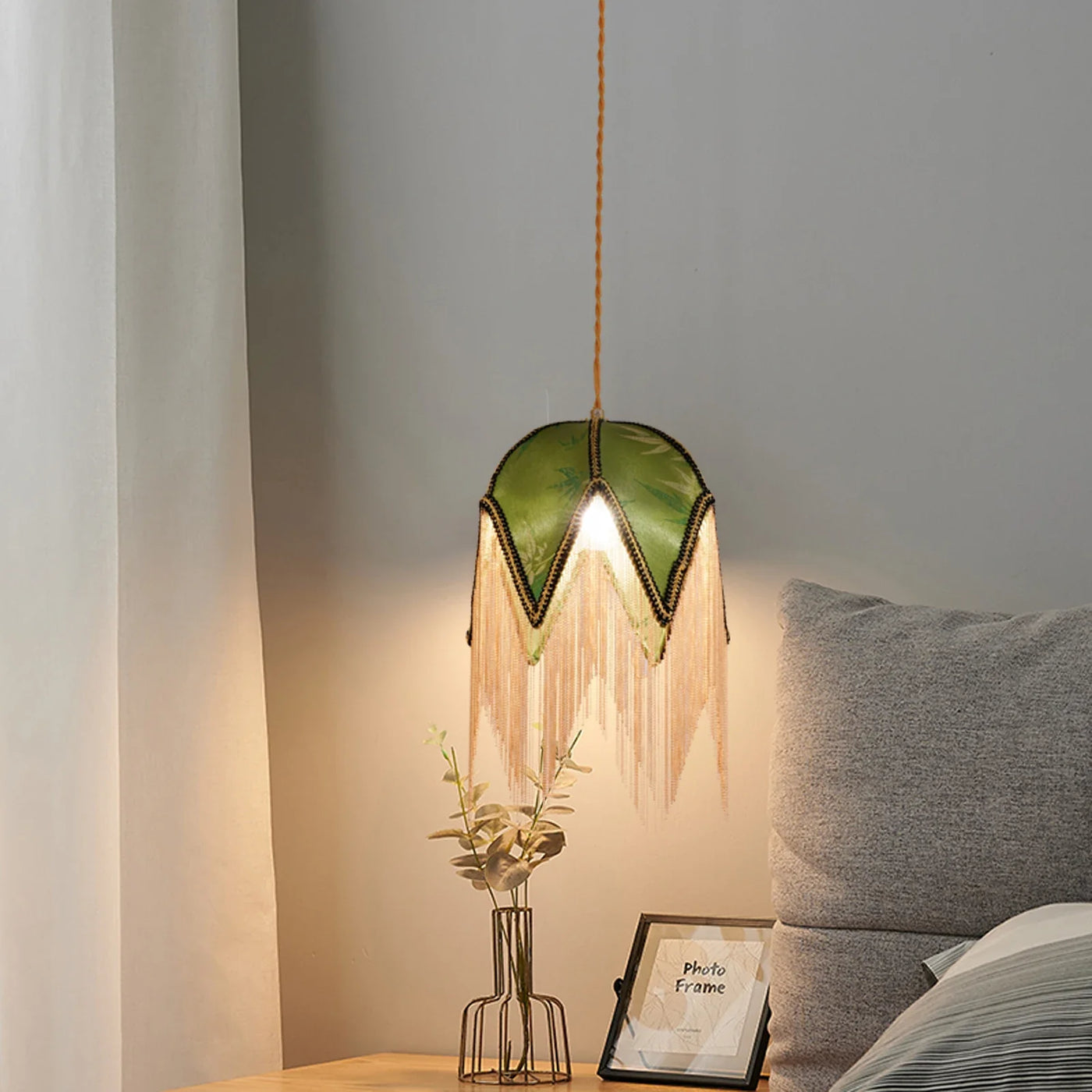 Noordelijke stoffen kroonluchter met design lampenkap voor binnenverlichting