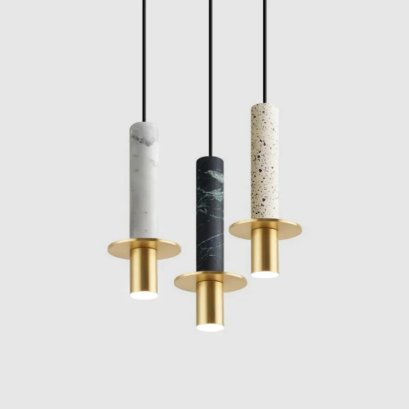vintage marmeren led-kroonluchter eenvoudig goud loft bar decor hanglamp