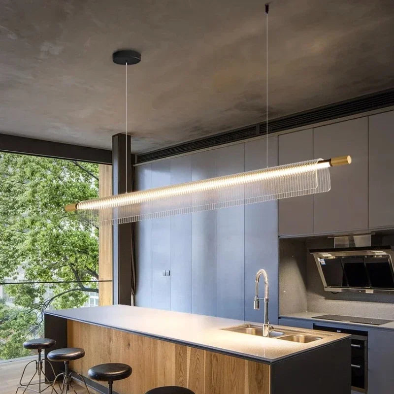 moderne lineaire kroonluchter voor interieur- en restaurantdecoratie