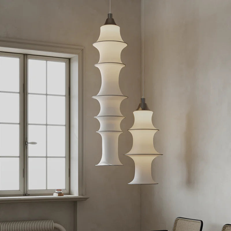 Zijden kroonluchter: minimalistische zen elegantie